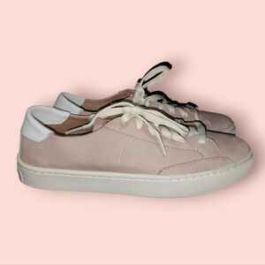 Soludos Women's Ibiza Classic Lace-up Sneaker Nude Pink Leather Fashion Casual 8